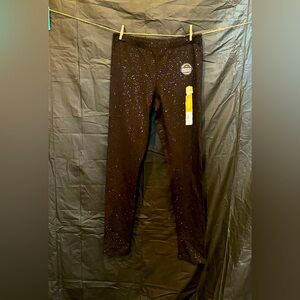 Sparkly Black Kids Cotton Leggings